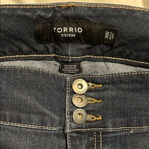 Torrid Denim Dark Wash Jeans with Button Accents